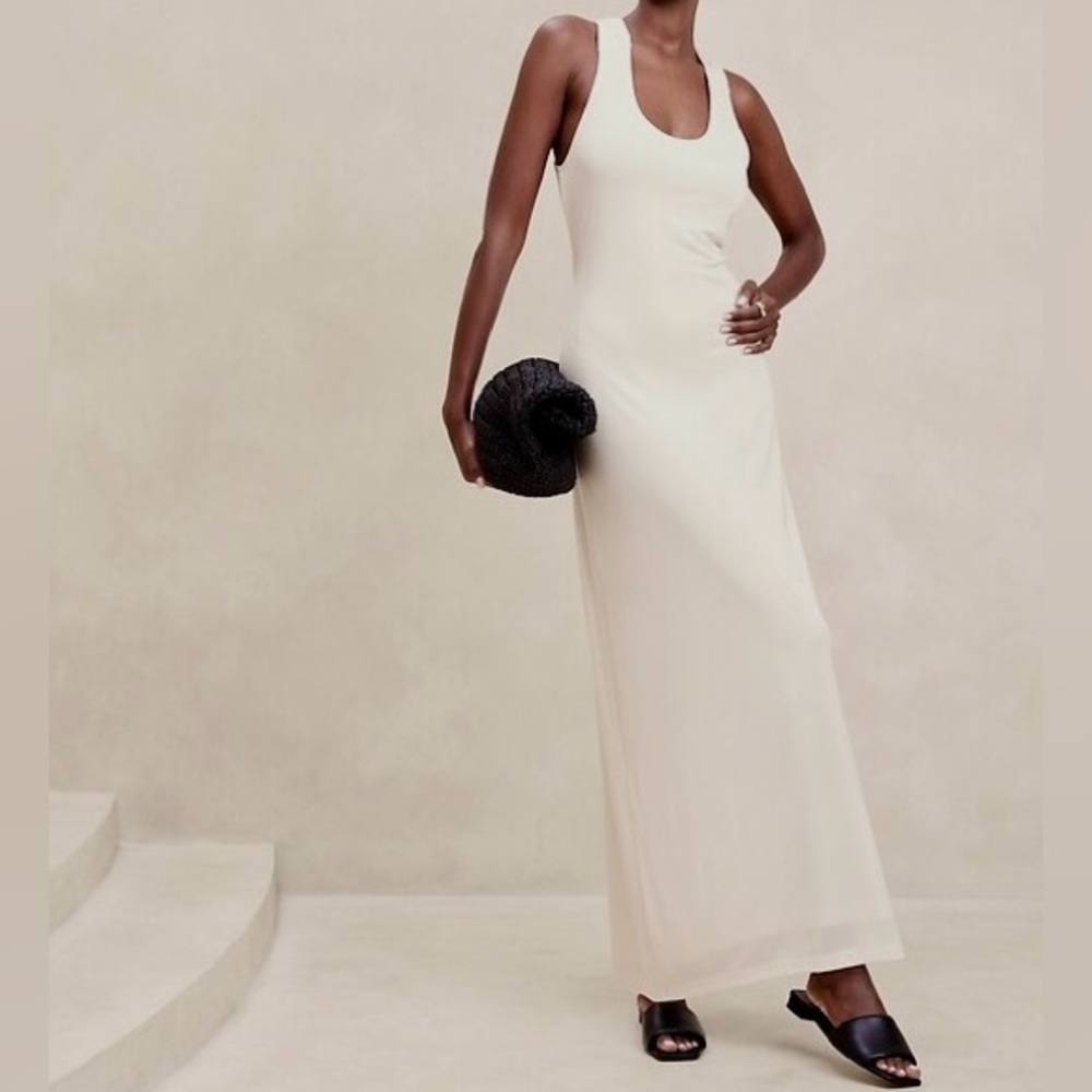 Banana Republic knit cross-back midi dress- size M